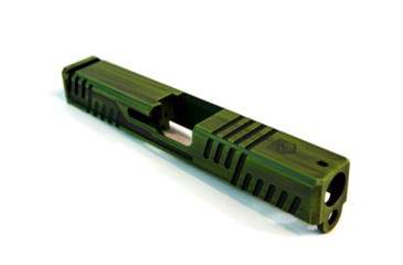 Image of Gun Cuts Shift Slide for Glock 19, No Optic Cut, Battleworn Zombie Green, GC-G19-SHF-ZGRBW-NO