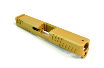 Image of Gun Cuts Shift Slide for Glock 19, No Optic Cut, Gold, GC-G19-SHF-GOL-NO