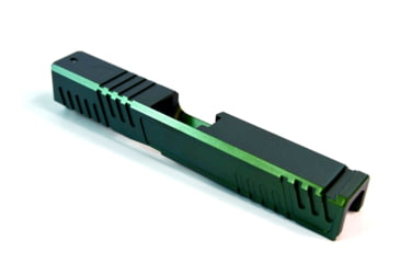 Image of Gun Cuts Shift Slide for Glock 19, No Optic Cut, Radioactive Green, GC-G19-SHF-RGR-NO