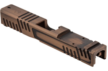 Image of Gun Cuts Shift Slide for Glock 19, Optic Cut, Battleworn Copper, GC-G19-SHF-COPBW-RMR