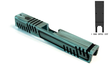 Image of Gun Cuts Shift Slide for Glock 19, Optic Cut, Battleworn Robbins Egg Blue, GC-G19-SHF-REBBW-RMR