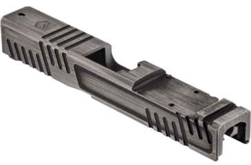 Image of Gun Cuts Shift Slide for Glock 19, Optic Cut, Battleworn Silver, GC-G19-SHF-CSIBW-RMR