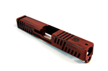 Image of Gun Cuts Shift Slide for Glock 19, Optic Cut, Battleworn USMC Red, GC-G19-SHF-UREBW-RMR
