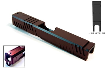 Image of Gun Cuts Shift Slide for Glock 19, Optic Cut, Black Cherry Bomb, GC-G19-SHF-BCB-RMR