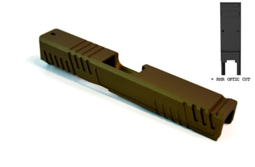 Image of Gun Cuts Shift Slide for Glock 19, Optic Cut, Burnt Bronze, GC-G19-SHF-BBR-RMR