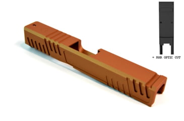 Image of Gun Cuts Shift Slide for Glock 19, Optic Cut, Copper, GC-G19-SHF-COP-RMR