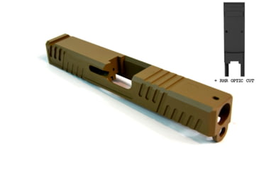 Image of Gun Cuts Shift Slide for Glock 19, Optic Cut, Coyote Tan, GC-G19-SHF-CTA-RMR
