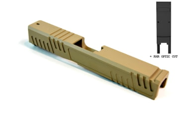 Image of Gun Cuts Shift Slide for Glock 19, Optic Cut, Desert Sand, GC-G19-SHF-DSA-RMR
