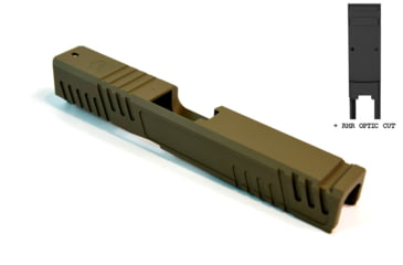 Image of Gun Cuts Shift Slide for Glock 19, Optic Cut, Flat Dark Earth, GC-G19-SHF-FDE-RMR