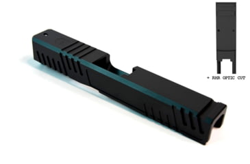 Image of Gun Cuts Shift Slide for Glock 19, Optic Cut, Graphite Black, GC-G19-SHF-GBL-RMR