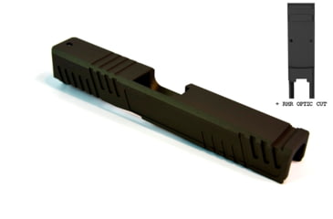 Image of Gun Cuts Shift Slide for Glock 19, Optic Cut, Midnight Bronze, GC-G19-SHF-MBR-RMR