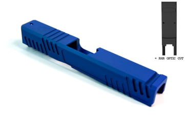 Image of Gun Cuts Shift Slide for Glock 19, Optic Cut, NRA Blue, GC-G19-SHF-NBL-RMR