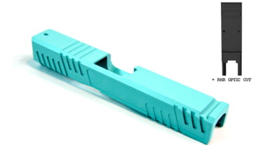 Image of Gun Cuts Shift Slide for Glock 19, Optic Cut, Robbins Egg Blue, GC-G19-SHF-REB-RMR