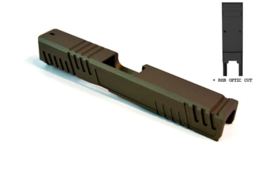 Image of Gun Cuts Shift Slide for Glock 19, Optic Cut, Smoked Bronze, GC-G19-SHF-SBR-RMR
