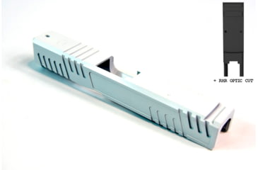 Image of Gun Cuts Shift Slide for Glock 19, Optic Cut, Stormtooper White, GC-G19-SHF-SWH-RMR