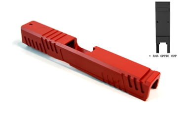 Image of Gun Cuts Shift Slide for Glock 19, Optic Cut, USMC Red, GC-G19-SHF-URE-RMR