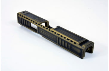 Image of Gun Cuts Viper Slide for Glock 19, No Optic Cut, Battleworn Gold, GC-G19-VIP-GOLBW-NO