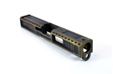 Image of Gun Cuts Viper Slide for Glock 19, No Optic Cut, Battleworn Gold, GC-G19-VIP-GOLBW-NO