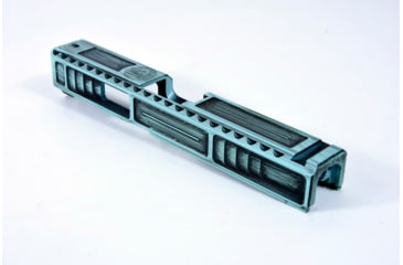 Image of Gun Cuts Viper Slide for Glock 19, No Optic Cut, Battleworn Robbins Egg Blue, GC-G19-VIP-REBBW-NO