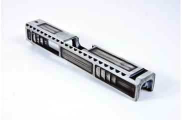 Image of Gun Cuts Viper Slide for Glock 19, No Optic Cut, Battleworn White, GC-G19-VIP-SWHBW-NO
