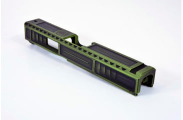 Image of Gun Cuts Viper Slide for Glock 19, No Optic Cut, Battleworn Zombie Green, GC-G19-VIP-ZGRBW-NO