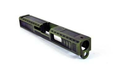 Image of Gun Cuts Viper Slide for Glock 19, No Optic Cut, Battleworn Zombie Green, GC-G19-VIP-ZGRBW-NO