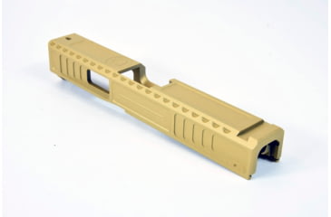 Image of Gun Cuts Viper Slide for Glock 19, No Optic Cut, Gold, GC-G19-VIP-GOL-NO
