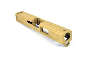 Image of Gun Cuts Viper Slide for Glock 19, No Optic Cut, Gold, GC-G19-VIP-GOL-NO