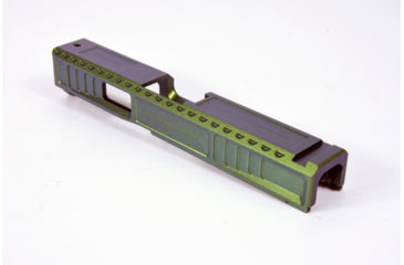 Image of Gun Cuts Viper Slide for Glock 19, No Optic Cut, Radioactive Green, GC-G19-VIP-RGR-NO