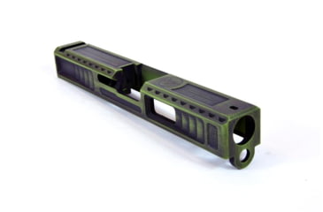Image of Gun Cuts Viper Slide for Glock 19, Optic Cut, Battleworn Zombie Green, GC-G19-VIP-ZGRBW-RMR