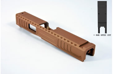 Image of Gun Cuts Viper Slide for Glock 19, Optic Cut, Copper, GC-G19-VIP-COP-RMR