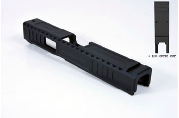 Image of Gun Cuts Viper Slide for Glock 19, Optic Cut, Graphite Black, GC-G19-VIP-GBL-RMR