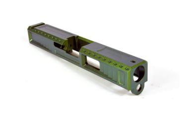 Image of Gun Cuts Viper Slide for Glock 19, Optic Cut, Radioactive Green, GC-G19-VIP-RGR-RMR