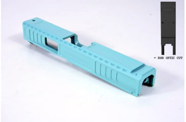 Image of Gun Cuts Viper Slide for Glock 19, Optic Cut, Robbins Egg Blue, GC-G19-VIP-REB-RMR