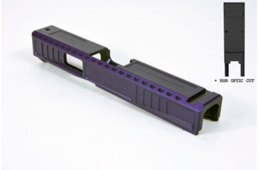 Image of Gun Cuts Viper Slide for Glock 19, Optic Cut, Royal Purple, GC-G19-VIP-RPR-RMR