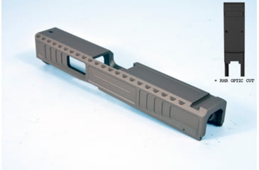 Image of Gun Cuts Viper Slide for Glock 19, Optic Cut, Smoked Bronze, GC-G19-VIP-SBR-RMR