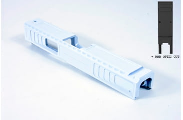 Image of Gun Cuts Viper Slide for Glock 19, Optic Cut, Stormtooper White, GC-G19-VIP-SWH-RMR