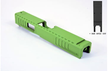 Image of Gun Cuts Viper Slide for Glock 19, Optic Cut, Zombie Green, GC-G19-VIP-ZGR-RMR