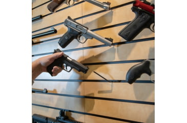 Image of Gun Storage Solutions Gss Slatwall Sniper Left Hand Pull Pistol Display 10-pack