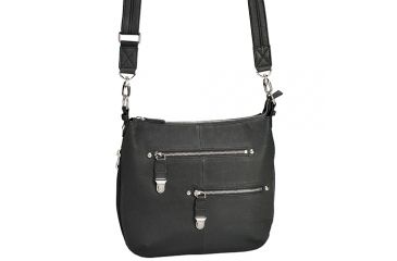 Image of Gun Tote'n Mamas Concealed Carry Chrome Zip Handbag, Black GTM-23/BK