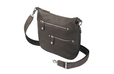 Image of Gun Tote'n Mamas Concealed Carry Chrome Zip Handbag, Brown GTM-23/BRN