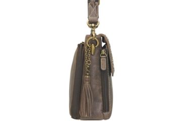 Image of Gun Tote'n Mamas Concealed Carry Clutch Purse, Distressed Leather, Brown, GTM-CZY/22