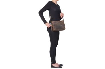 Image of Gun Tote'n Mamas Concealed Carry Clutch Purse, Distressed Leather, Brown, GTM-CZY/22