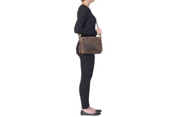 Image of Gun Tote'n Mamas Concealed Carry Clutch Purse, Distressed Leather, Brown, GTM-CZY/22