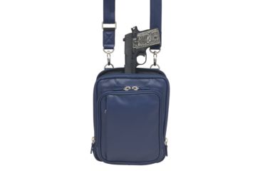 Image of Gun Tote'n Mamas Concealed Carry Raven Shoulder Pouch, Indigo, GTM-99/INDIGO
