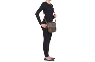 Image of Gun Tote'n Mamas Concealed Carry Distressed Leather Cross Body Satchel, Brown, GTM-CZY/80