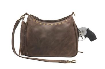 Image of Gun Tote'n Mamas Concealed Carry Hobo Purse, Distressed Leather, Brown, GTM-CZY/70