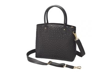 Image of Gun Tote'n Mamas Ostrich Debossed Cowhide Purse, Black 290620