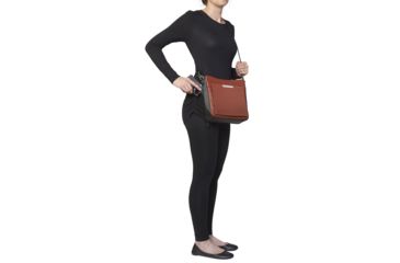 Image of Gun Tote'n Mamas Concealed Carry Slim X-Body, Pebble Grain Cowhide, Cinnamon/Black, GTM-98/CINM