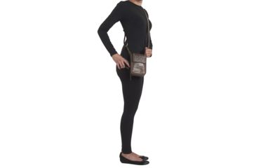 Image of Gun Tote'n Mamas Concealed Carry X-Body Smartphone Pouch, Distressed Leather, Brown, GTM-CZY/07